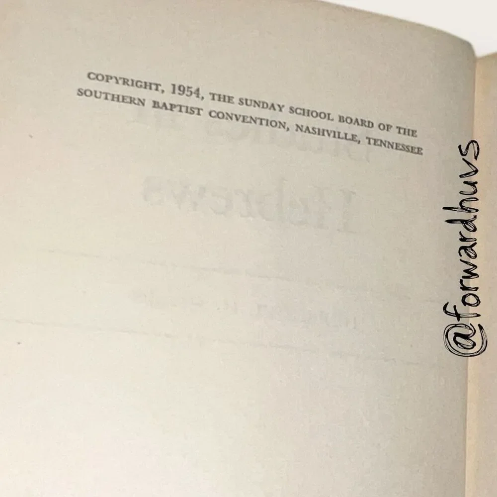 Studies in Hebrews – Herschel H. Hobbs – 1954 Southern Baptist Convention